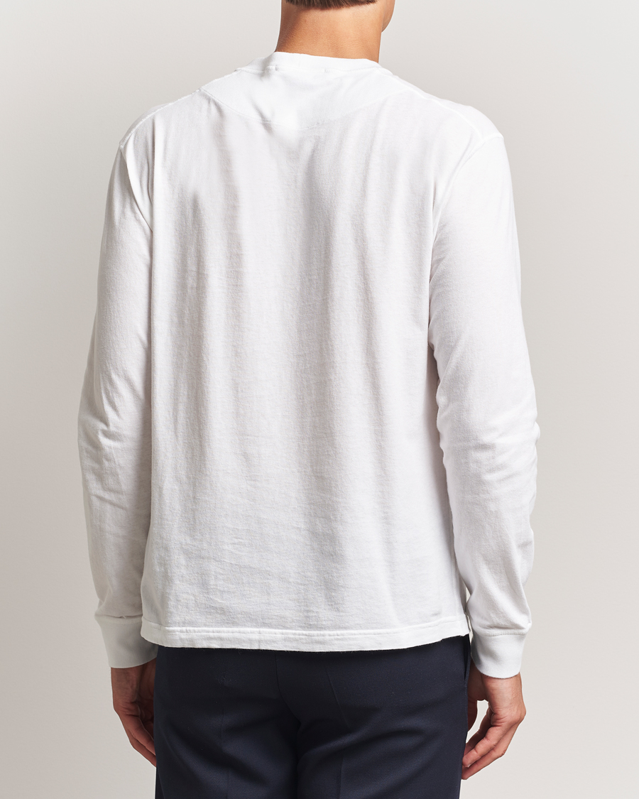 Herren | T-Shirts | Stone Island | Long Sleeve Garment Dyed Cotton Jersey T-Shirt White