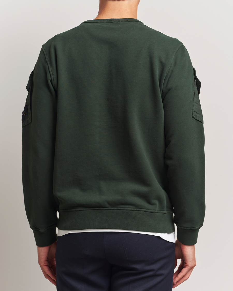 Herren | Pullover | Stone Island | Organic Cotton Fleece Arm Pocket Sweatshirt Juniper
