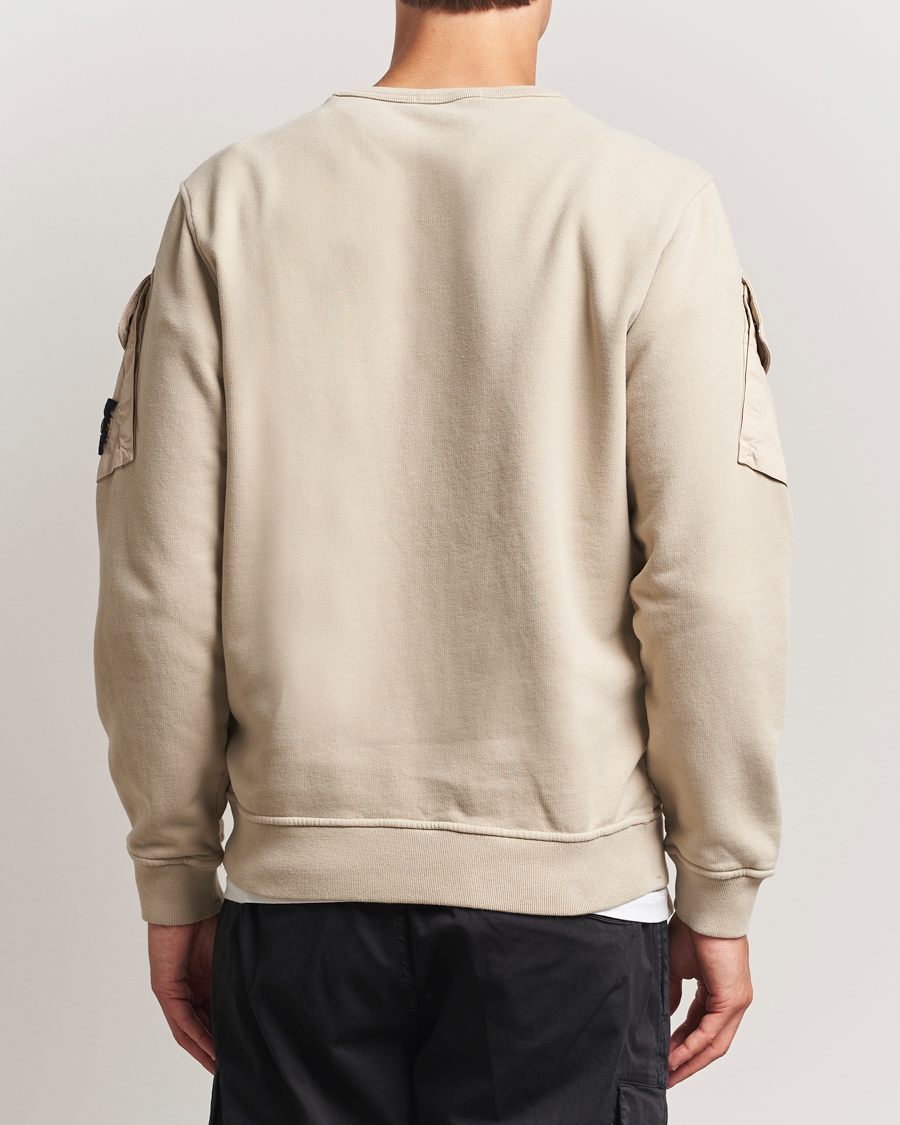 Herren | Pullover | Stone Island | Organic Cotton Fleece Arm Pocket Sweatshirt Desert