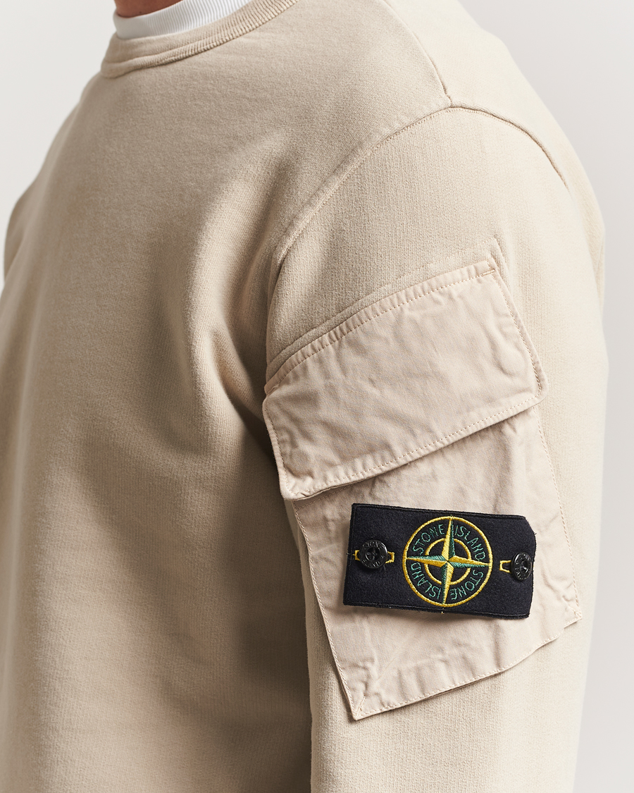 Herren | Pullover | Stone Island | Organic Cotton Fleece Arm Pocket Sweatshirt Desert