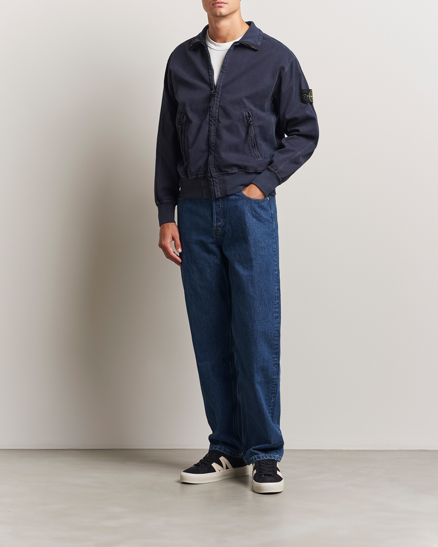 Herren | Jacken | Stone Island | Organic Panama Cotton Track Jacket Ink