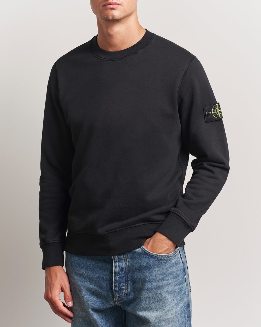 Herren | Pullover | Stone Island | Garment Dyed Fleece Sweatshirt Black