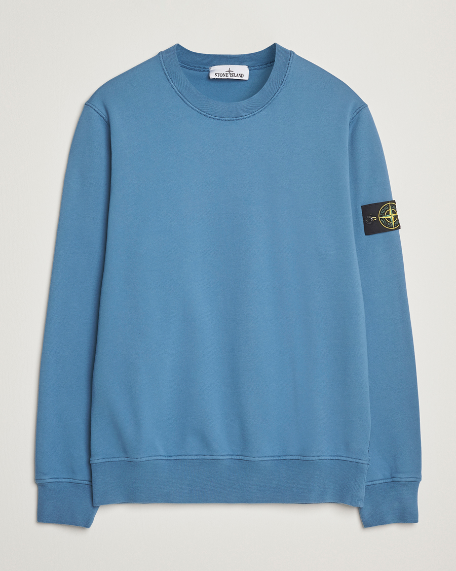 Herren | Pullover | Stone Island | Garment Dyed Fleece Sweatshirt Blue Acciaio