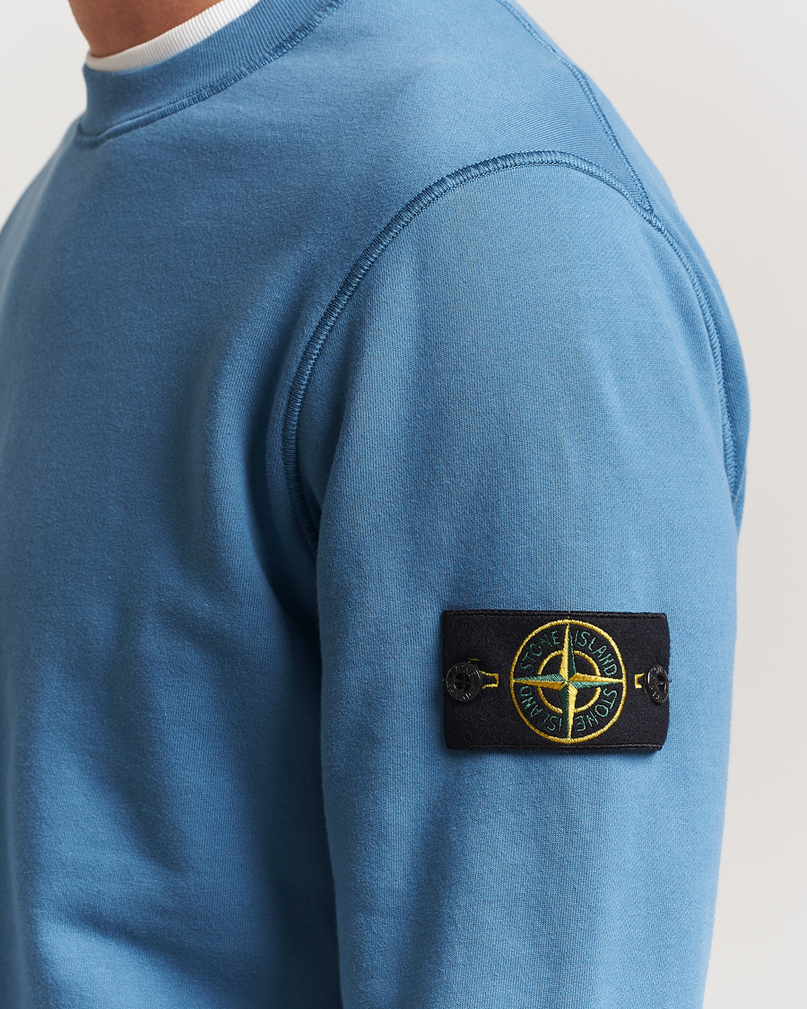 Herren | Pullover | Stone Island | Garment Dyed Fleece Sweatshirt Blue Acciaio