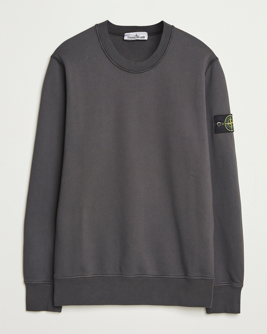 Herren | Pullover | Stone Island | Garment Dyed Fleece Sweatshirt Lead Grey