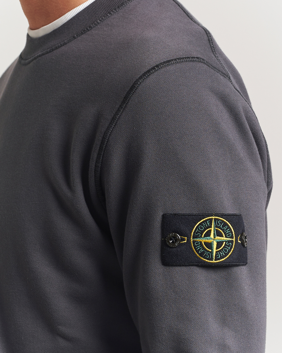 Herren | Pullover | Stone Island | Garment Dyed Fleece Sweatshirt Lead Grey