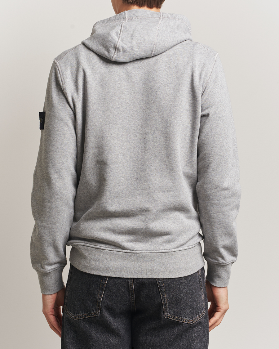 Herren | Pullover | Stone Island | Garment Dyed Fleece Hood Grey Melange