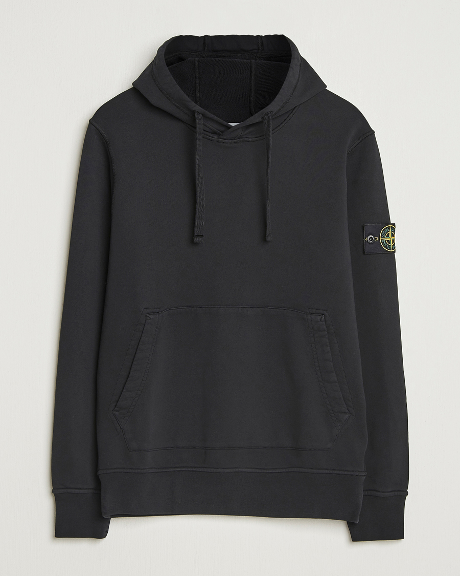 Herren | Pullover | Stone Island | Garment Dyed Fleece Hood Black