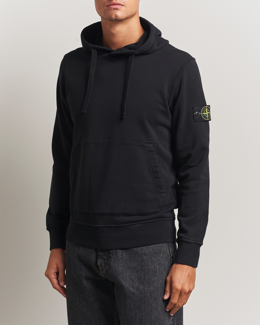 Herren | Pullover | Stone Island | Garment Dyed Fleece Hood Black