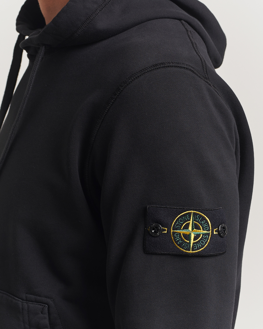 Herren | Pullover | Stone Island | Garment Dyed Fleece Hood Black