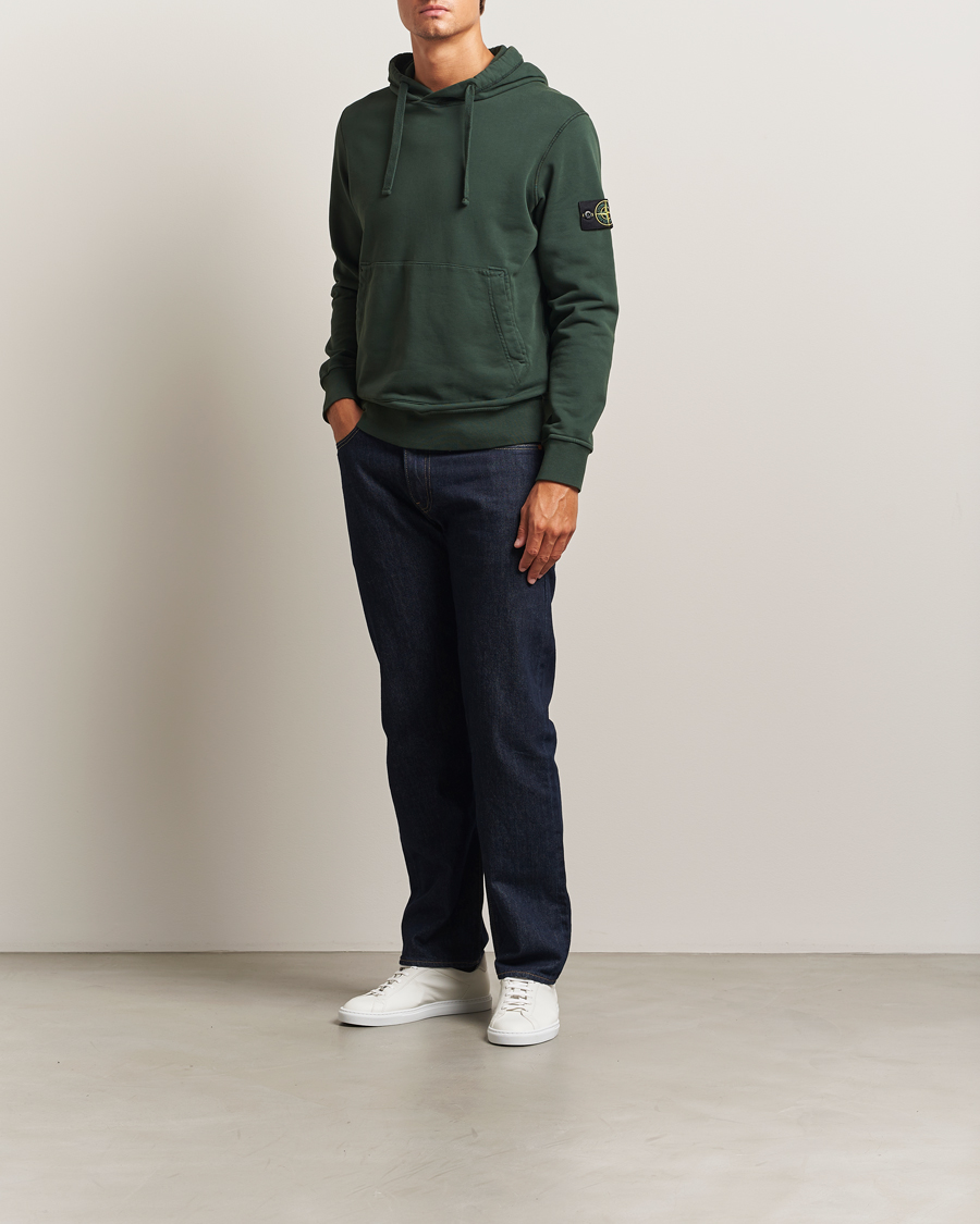Herren | Pullover | Stone Island | Garment Dyed Fleece Hood Juniper