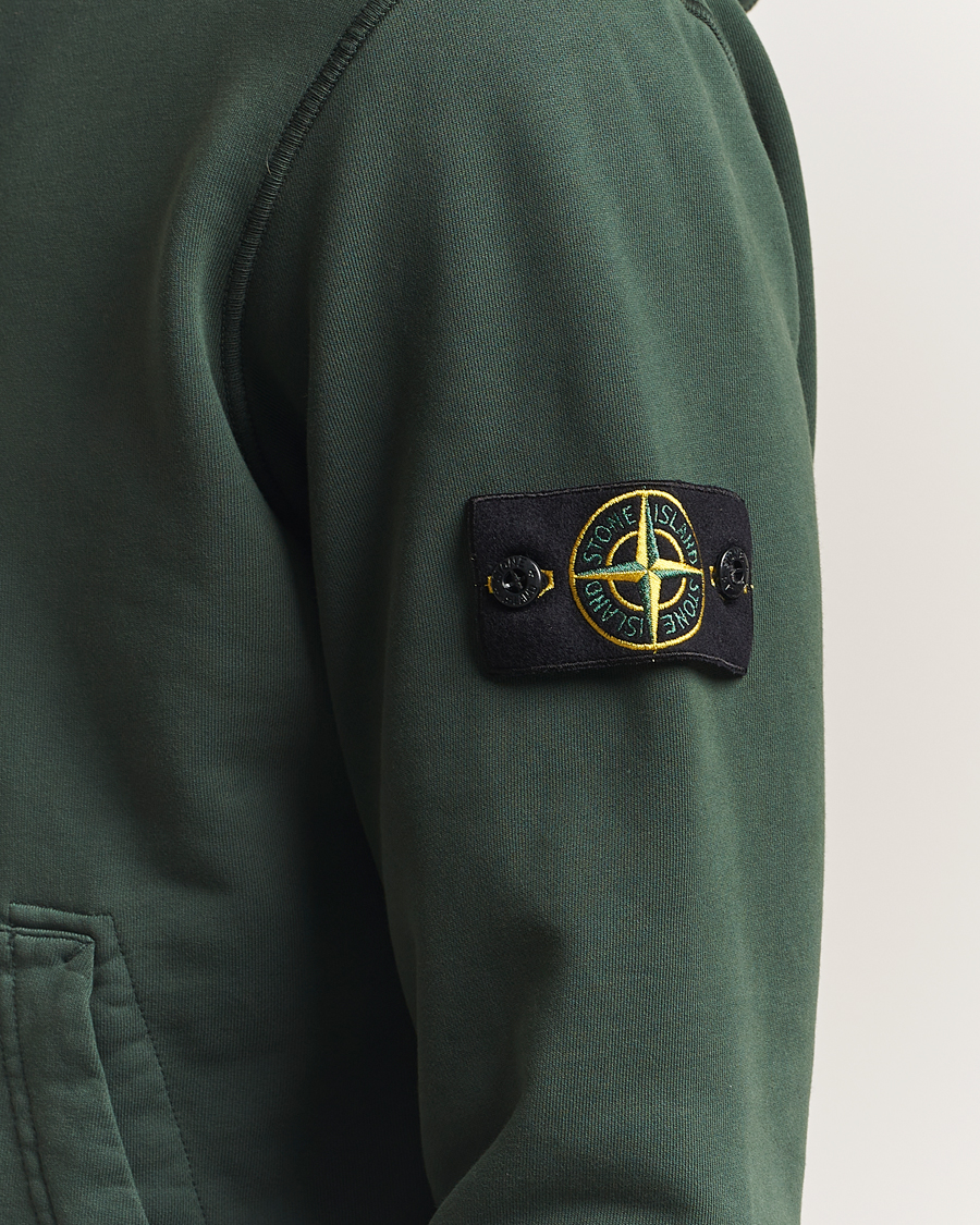 Herren | Pullover | Stone Island | Garment Dyed Fleece Hood Juniper