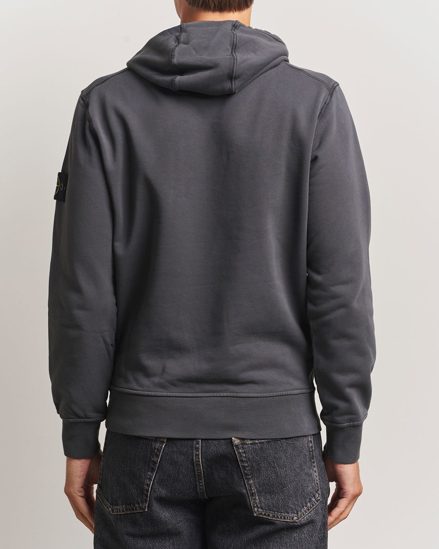 Herren | Pullover | Stone Island | Garment Dyed Fleece Hood Lead Grey