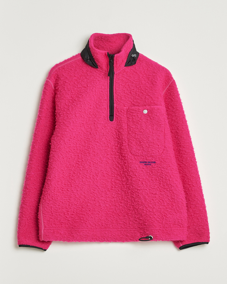 Herren | Pullover | Stone Island | Marina Ratteen Wool Half-Zip Fuxia