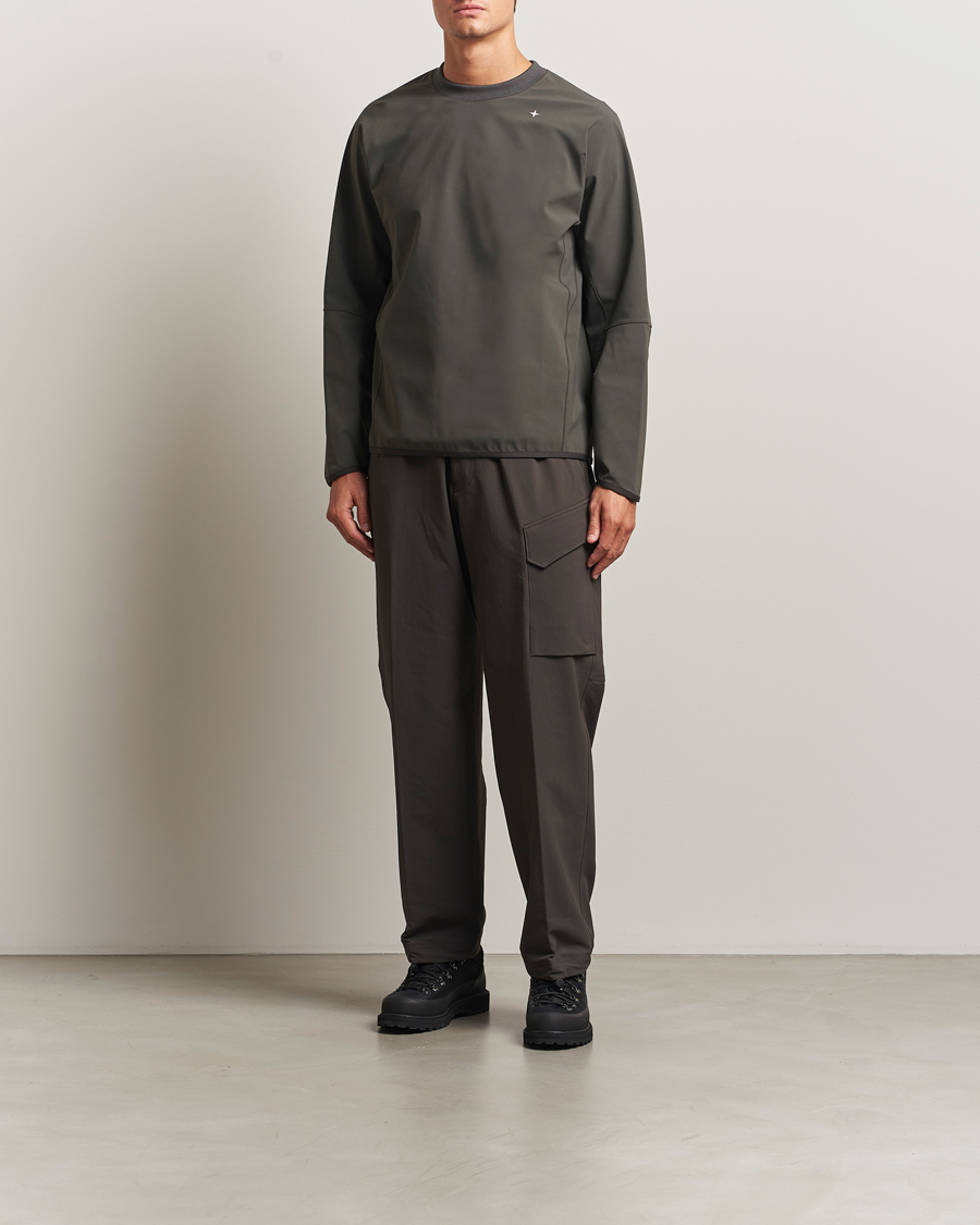 Herren | Pullover | Stone Island | Stellina Technical Jersey Sweatshirt Lead Grey