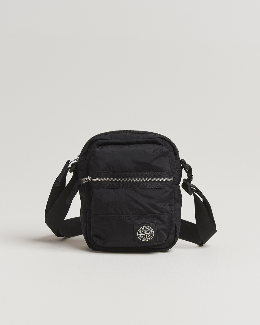 Herren | Stone Island Nylon Metal Cross Body Bag Black | Stone Island | Nylon Metal Cross Body Bag Black