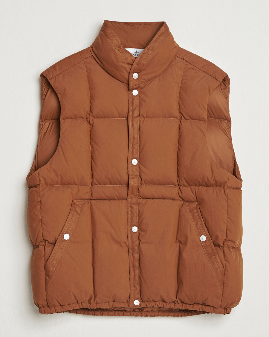 Herren | Westen | Stone Island | Marina Cotton/Nylon Tela Down Vest Tobacco