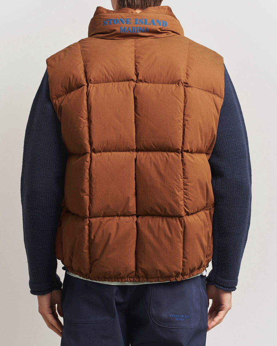 Herren | Westen | Stone Island | Marina Cotton/Nylon Tela Down Vest Tobacco