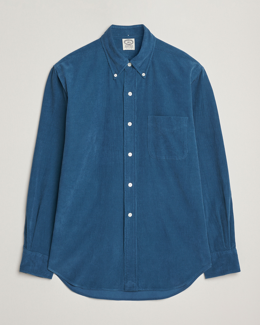 Herren | Hemden | Kamakura Shirts | Vintage Ivy Needle Cord Shirt Smoke Blue