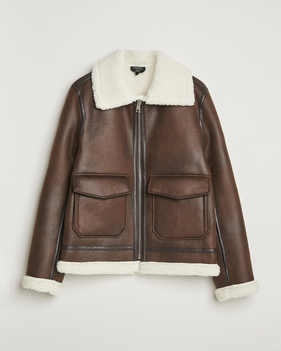 Herren | Jacken | A.P.C. | Tommy Aviator Jacket Brown