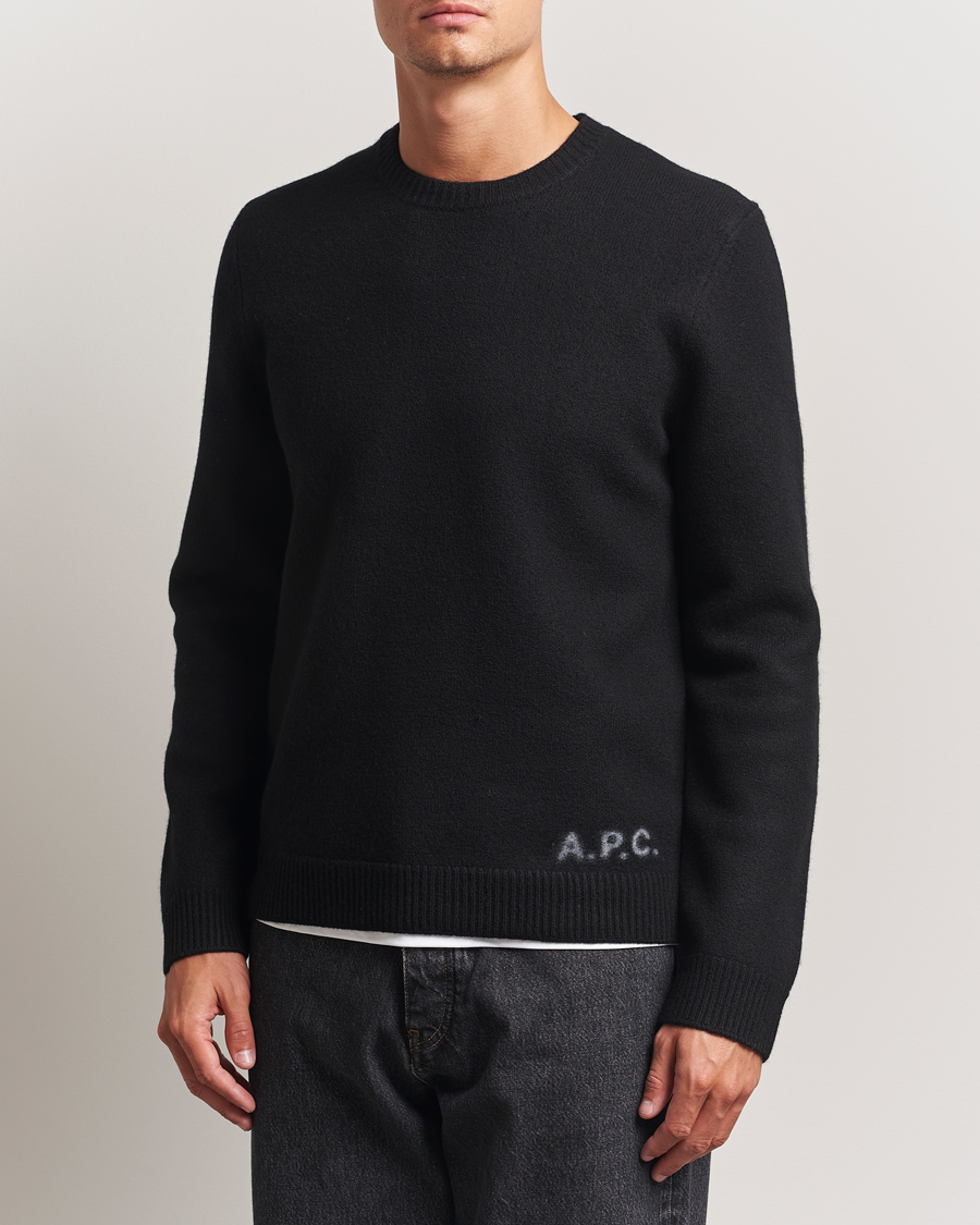 Herren | Pullover | A.P.C. | Edward Wool Knitted Sweater Black