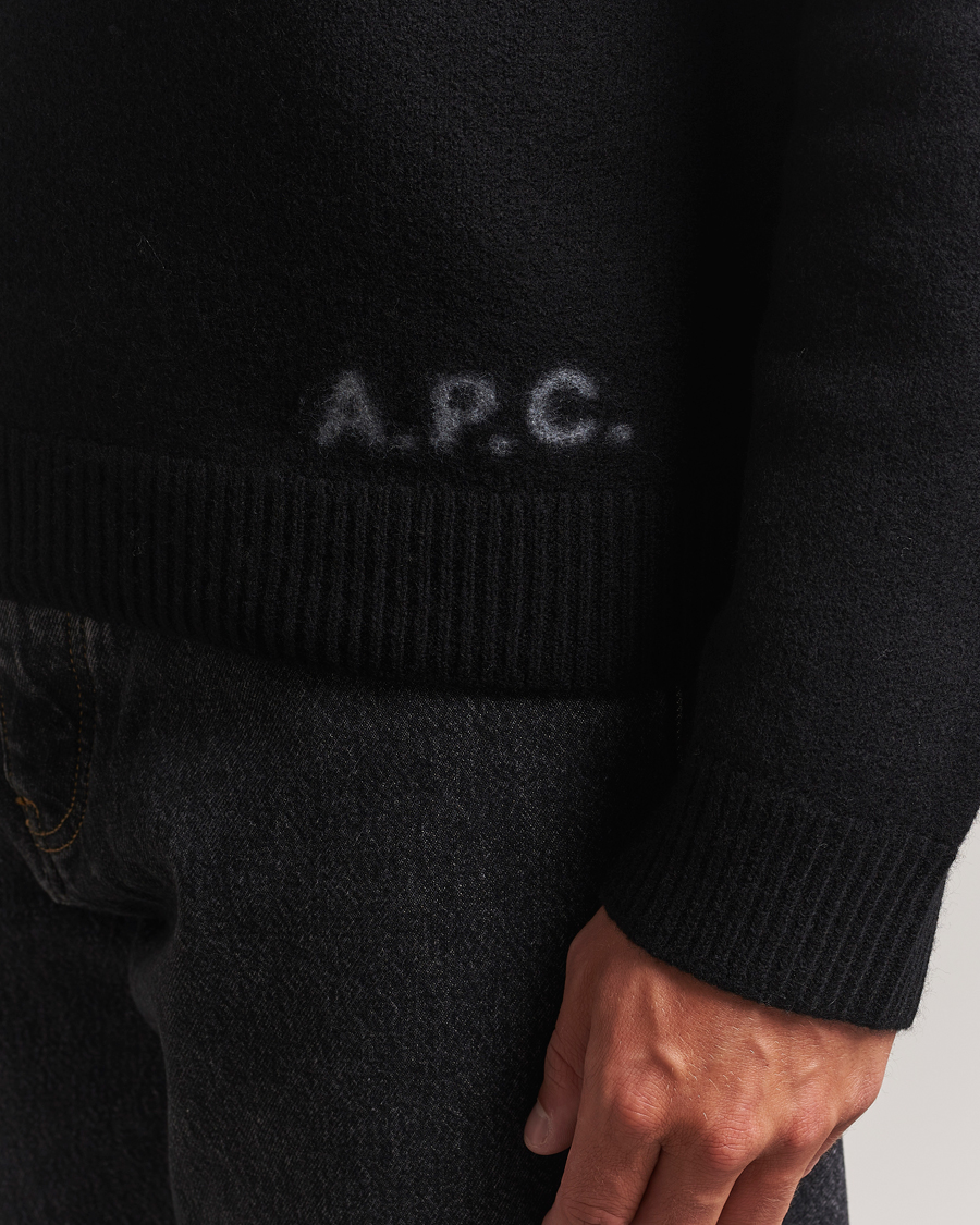 Herren | Pullover | A.P.C. | Edward Wool Knitted Sweater Black