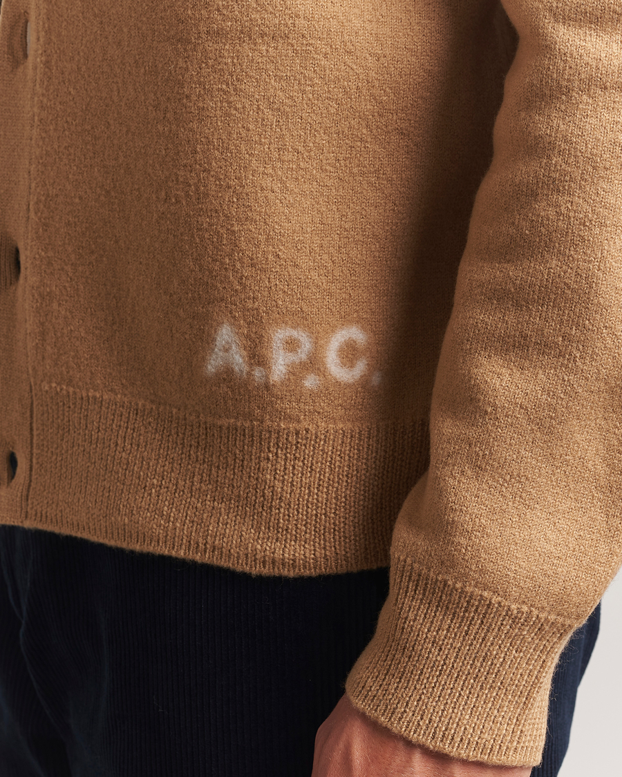 Herren | Pullover | A.P.C. | Kenny Wool Knitted Cardigan Camel