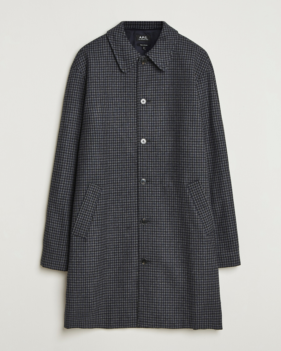 Herren | Jacken | A.P.C. | Paul Wool Houndstooth Coat Anthracite
