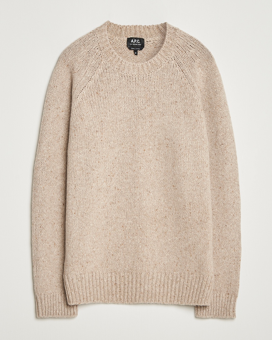 Herren | Pullover | A.P.C. | Harris Wool Knitted Sweater Beige