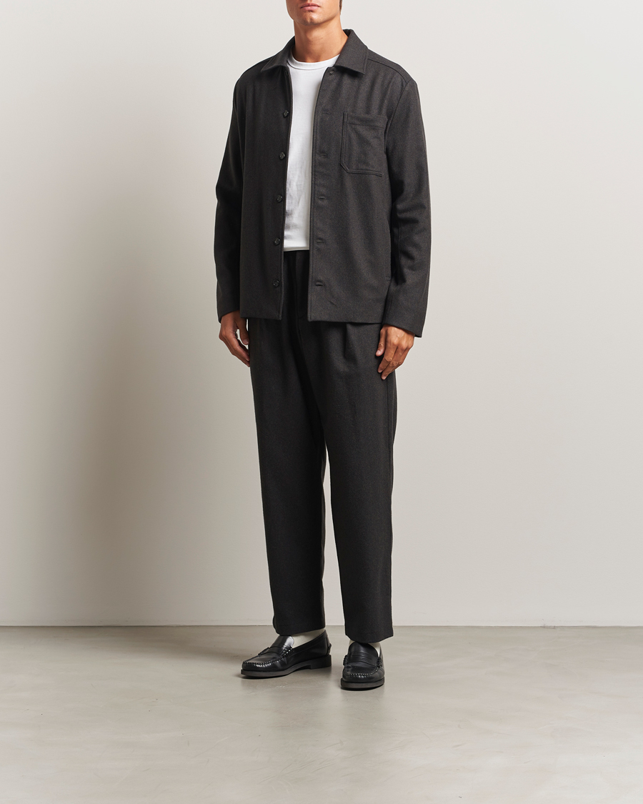 Herren | Jacken | A.P.C. | Jamie Wool Flannel Shirt Jacket Dark Brown