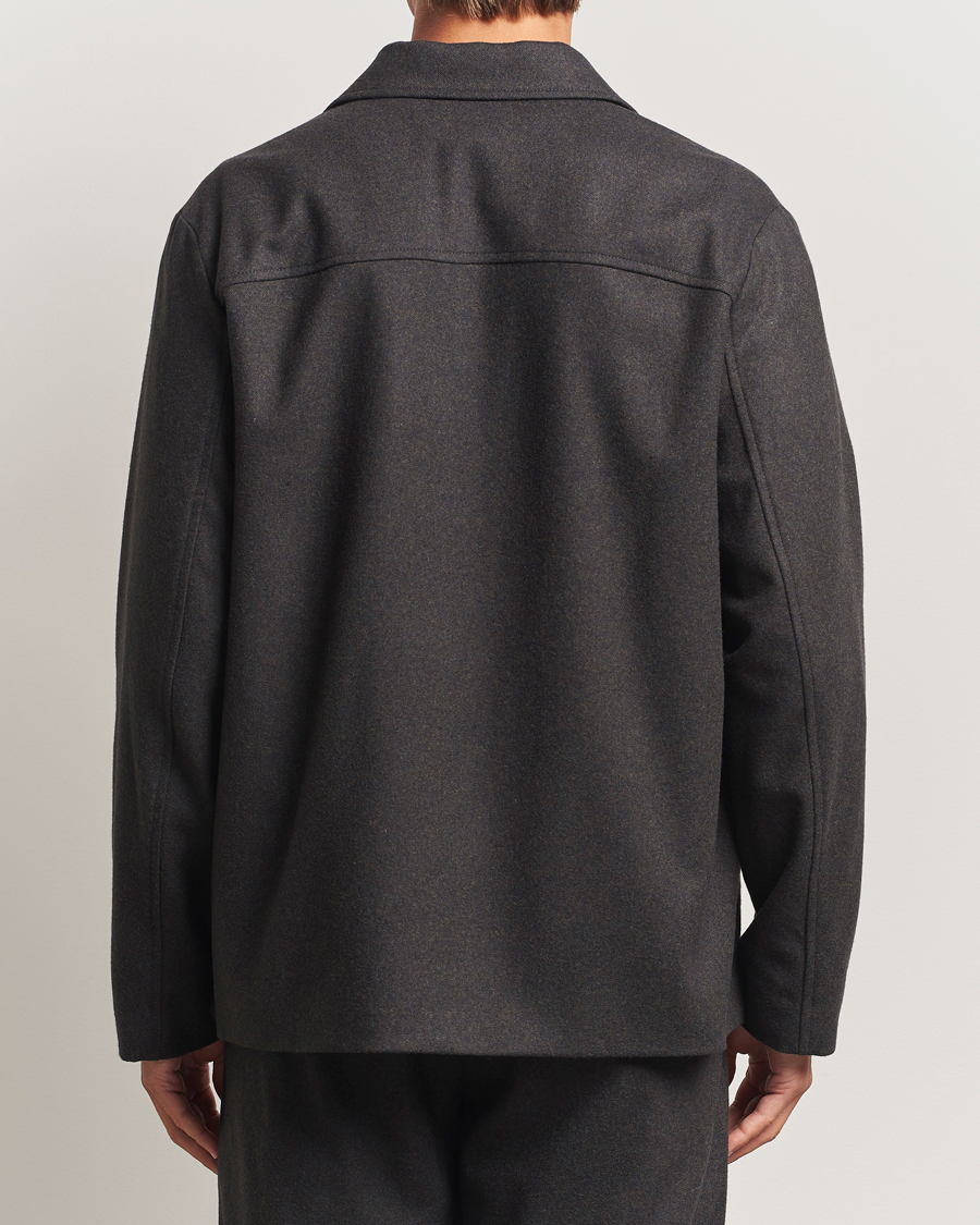 Herren | Jacken | A.P.C. | Jamie Wool Flannel Shirt Jacket Dark Brown