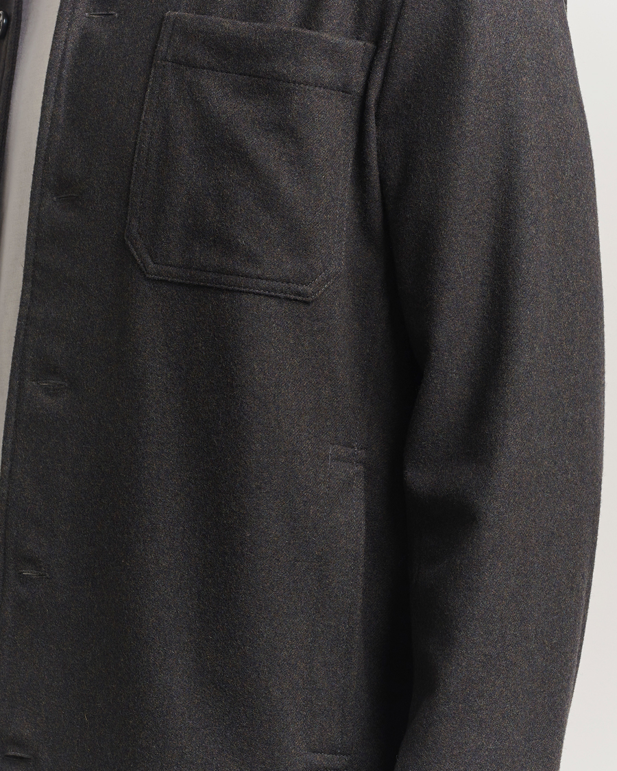 Herren | Jacken | A.P.C. | Jamie Wool Flannel Shirt Jacket Dark Brown