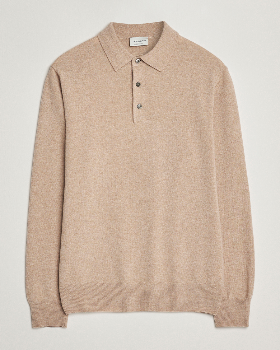 Herren | Pullover | Morgano | Wool/Cashmere Polo Beige