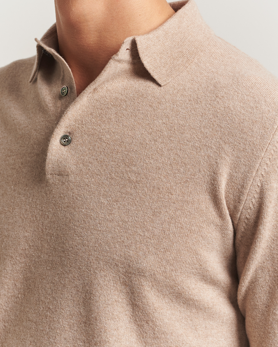 Herren | Pullover | Morgano | Wool/Cashmere Polo Beige