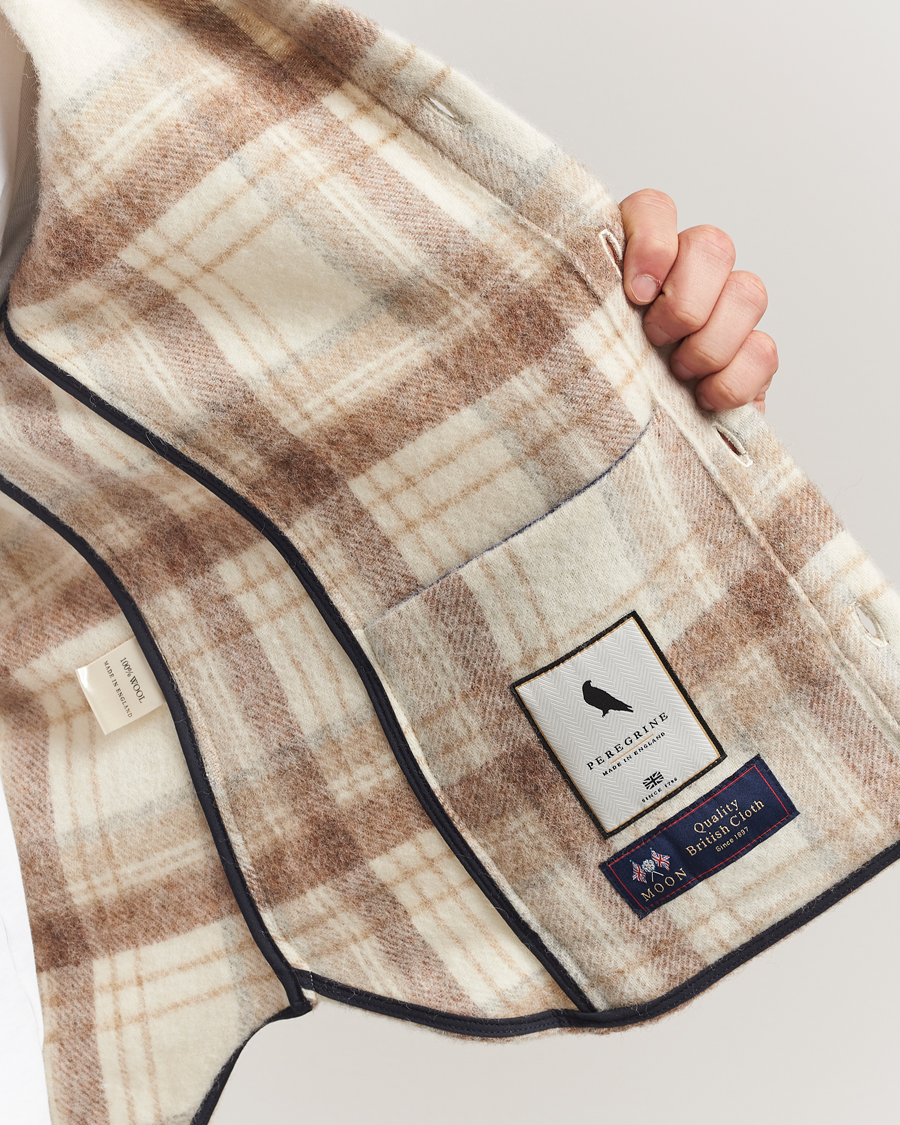 Herren | Hemden | Peregrine | Moon Wool Check Overshirt Beige