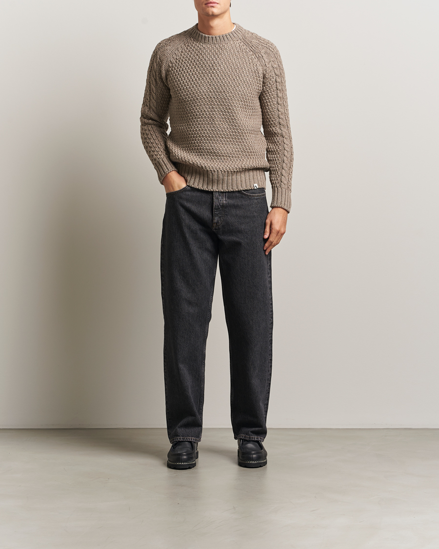 Herren | Pullover | Peregrine | Winston Merino Crew Light Brown