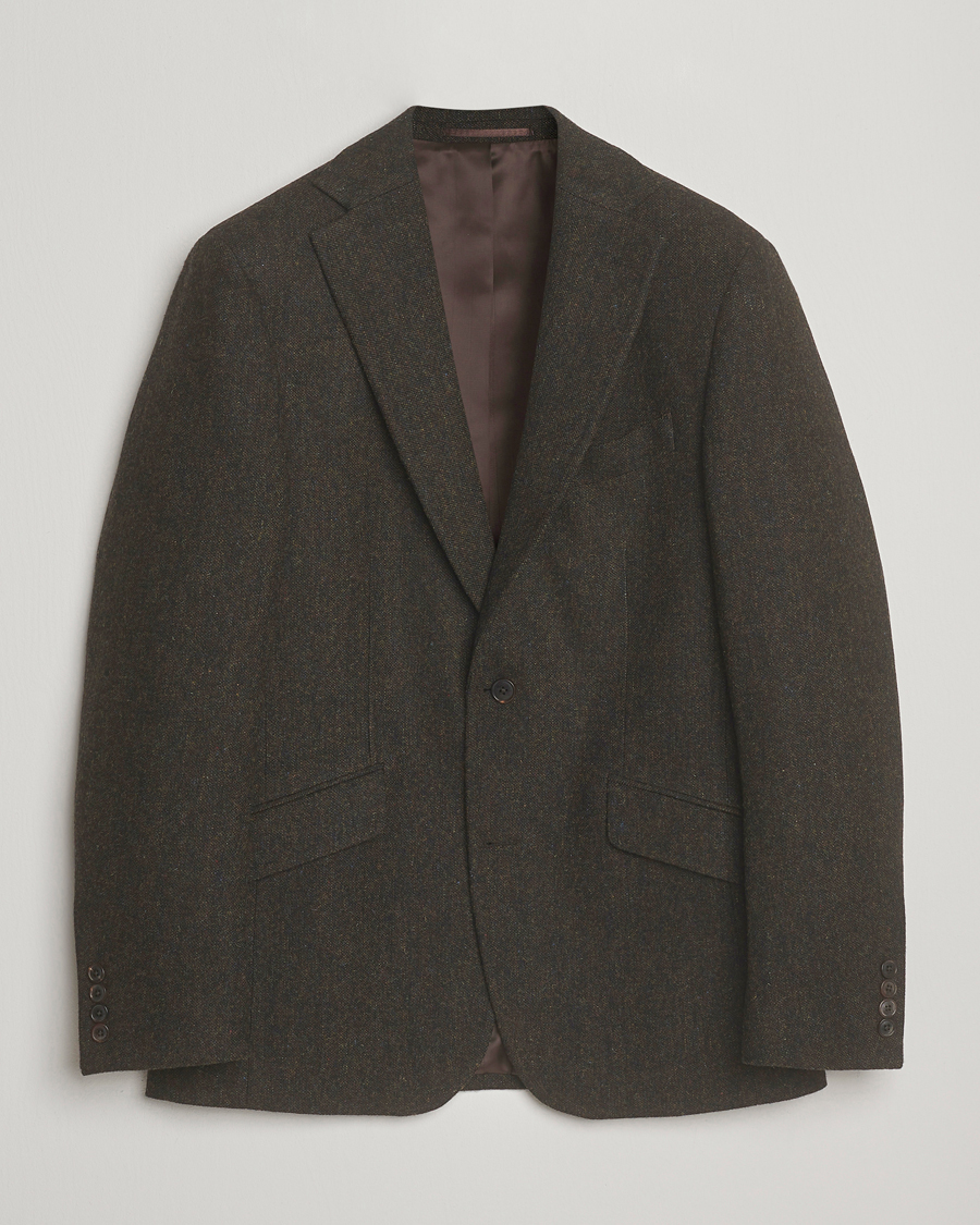 Herren | Sakkos | Walker Slater | Edward Shetland Wool Donegal Blazer Dark Brown