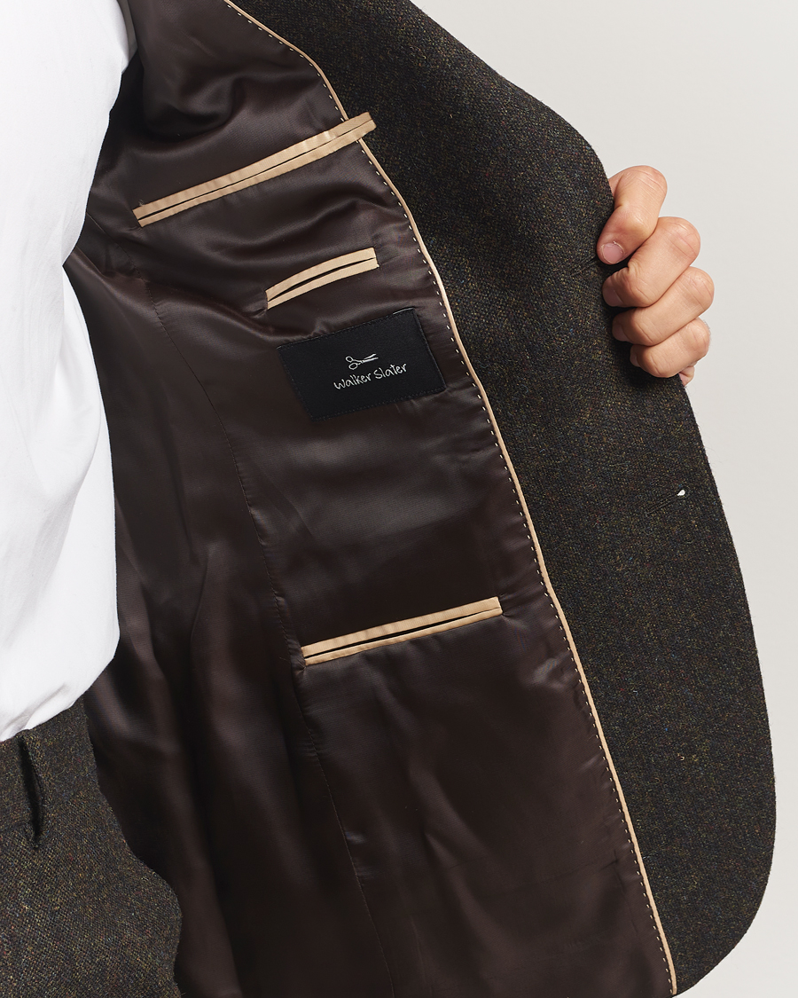 Herren | Sakkos | Walker Slater | Edward Shetland Wool Donegal Blazer Dark Brown