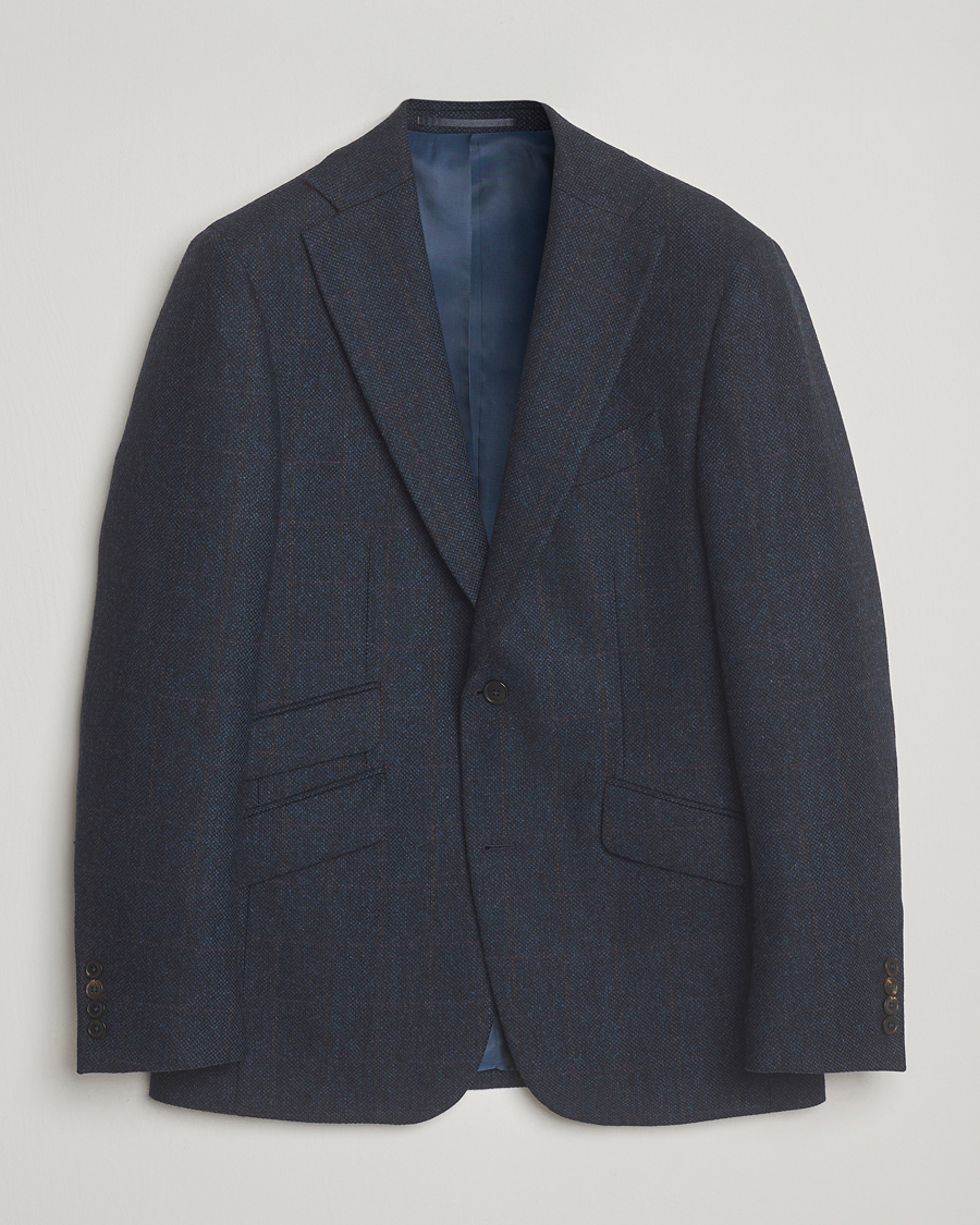 Herren | Sakkos | Walker Slater | Edward Lambswool Windowpane Blazer Navy
