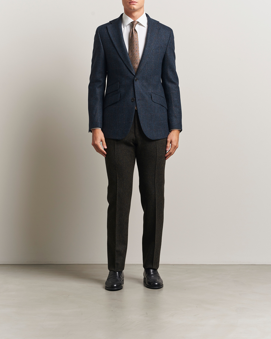 Herren | Sakkos | Walker Slater | Edward Lambswool Windowpane Blazer Navy
