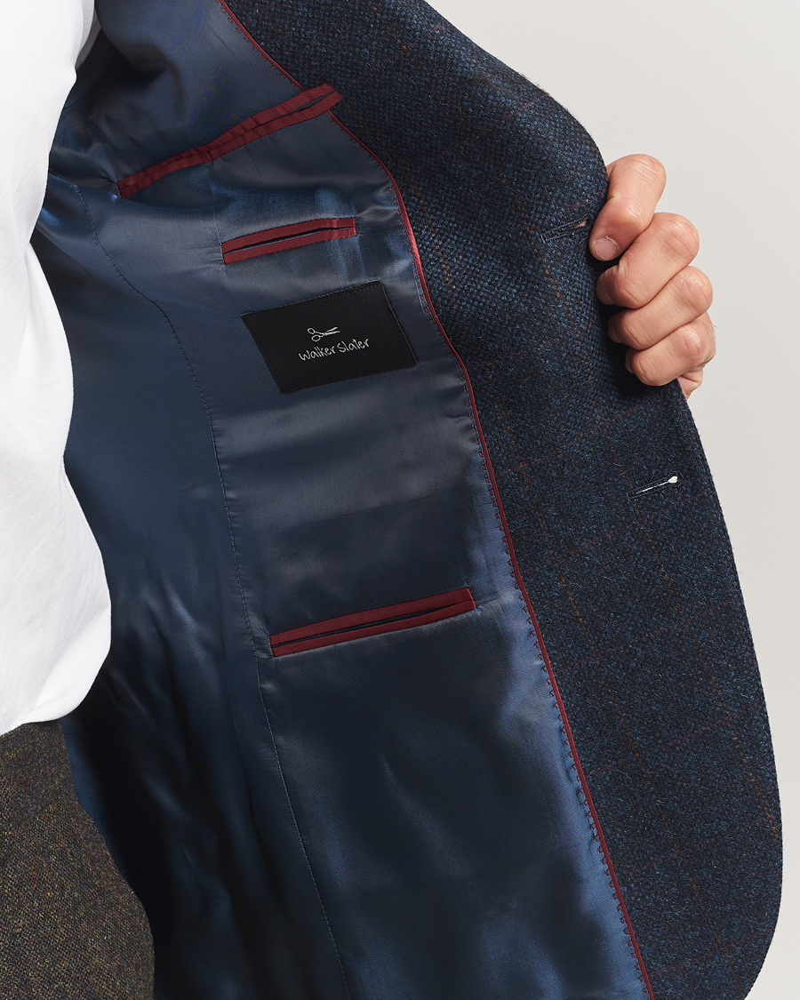 Herren | Sakkos | Walker Slater | Edward Lambswool Windowpane Blazer Navy