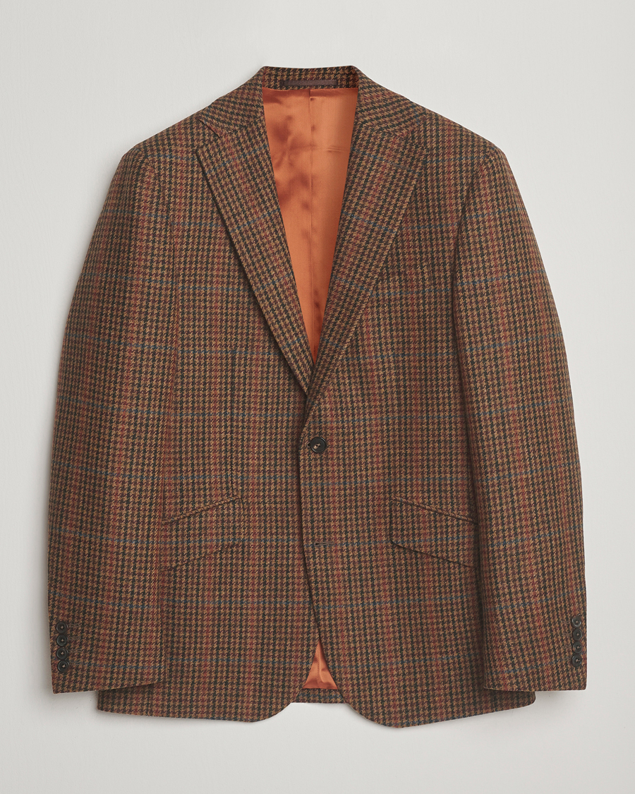 Herren | Sakkos | Walker Slater | Edward Lambswool Dogtooth Blazer Brown