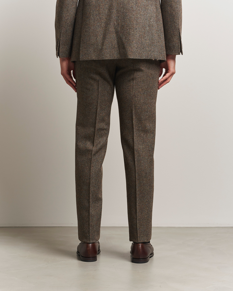 Herren | Sakkos | Walker Slater | Edward Shetland Wool Donegal Trousers Dark Green