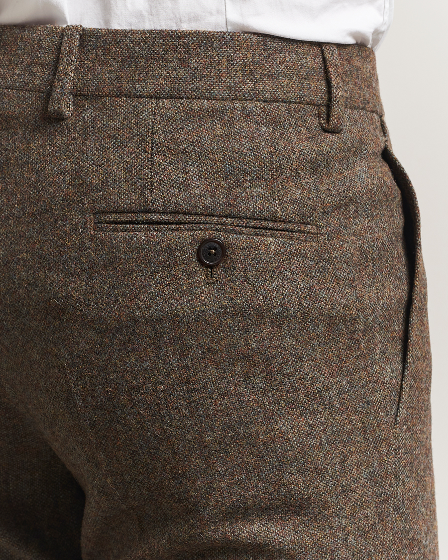Herren | Sakkos | Walker Slater | Edward Shetland Wool Donegal Trousers Dark Green