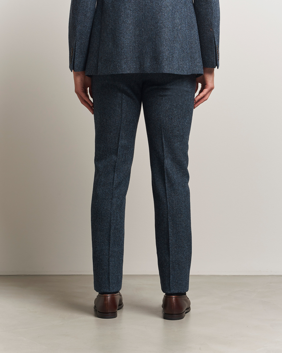Herren | Sakkos | Walker Slater | Edward Shetland Wool Donegal Trousers Navy