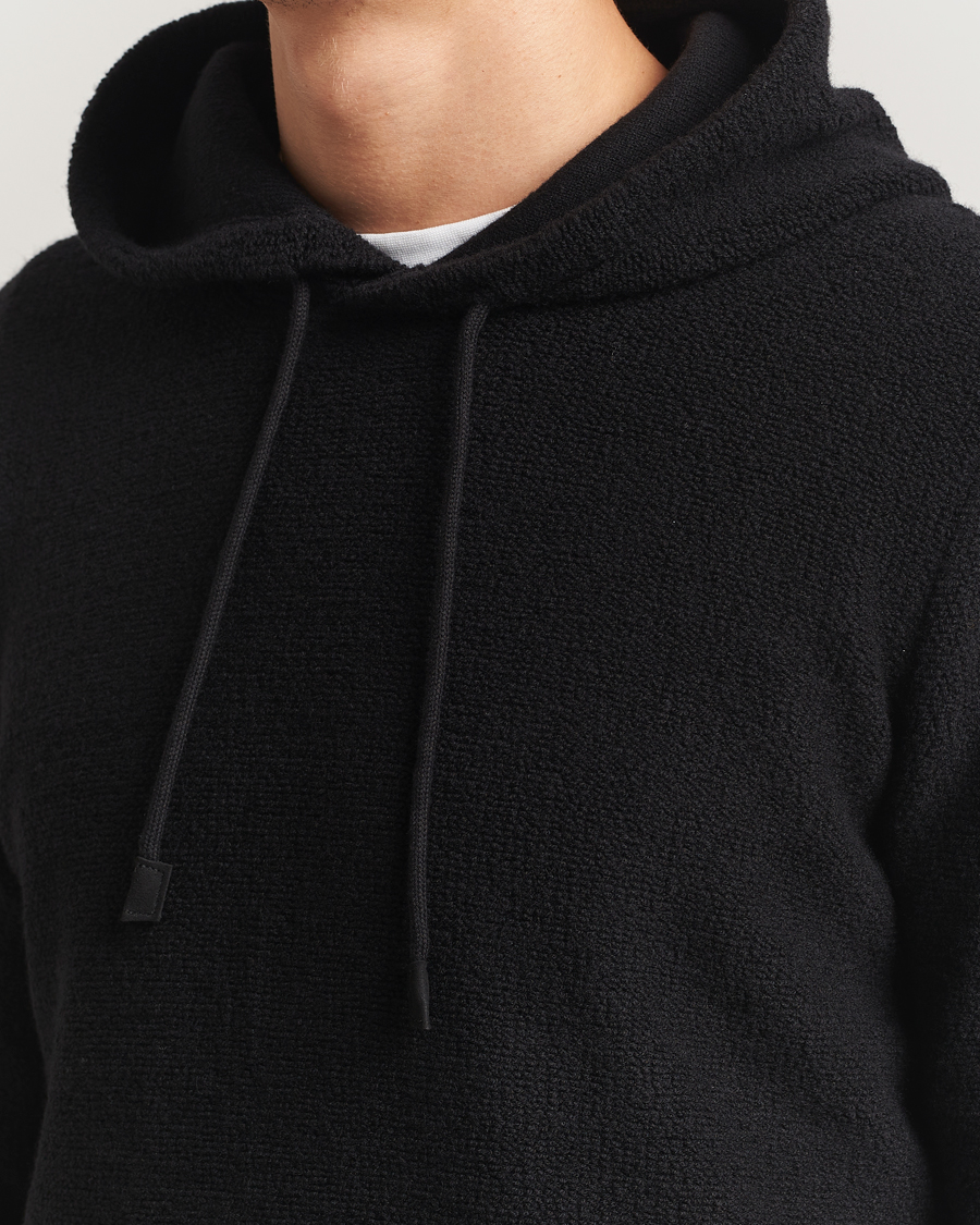 Herren | Pullover | Gran Sasso | Boiled Wool Hoodie Black