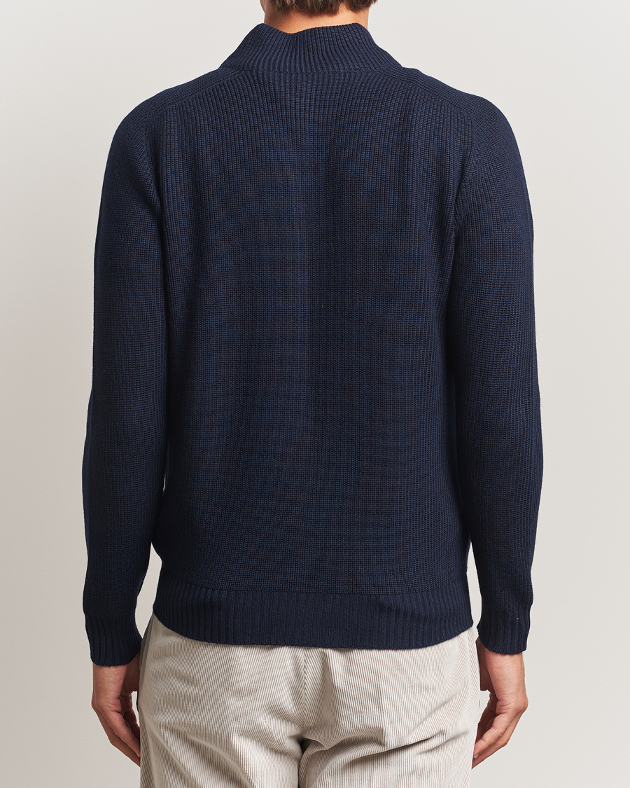 Herren | Pullover | Gran Sasso | Rainwool Full Zip Navy