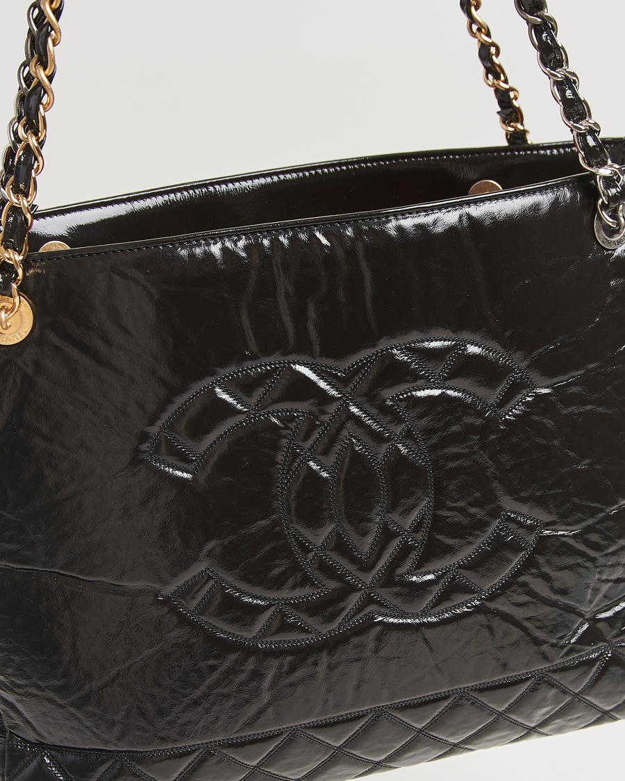 Herren | Chanel Pre-Owned Chain Tote Bag Black | Chanel Pre-Owned | Chain Tote Bag Black