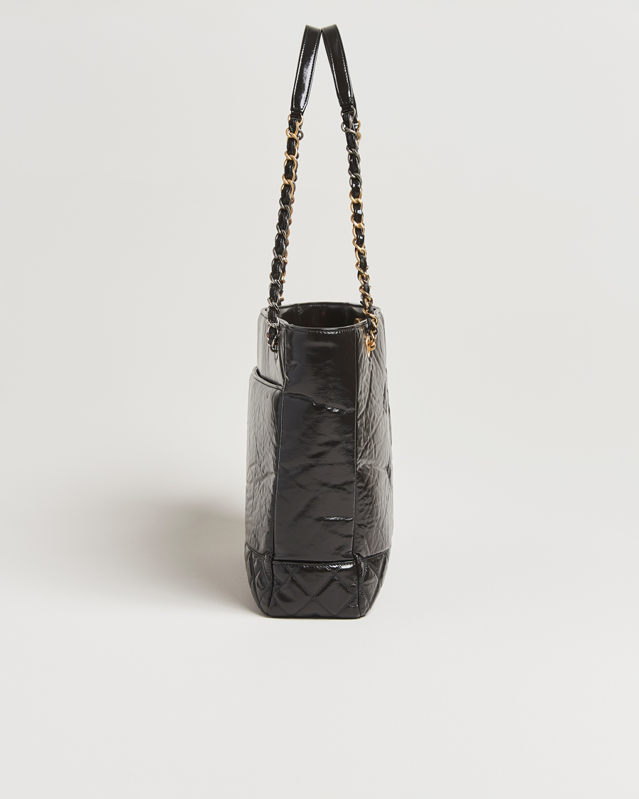 Herren | Chanel Pre-Owned Chain Tote Bag Black | Chanel Pre-Owned | Chain Tote Bag Black