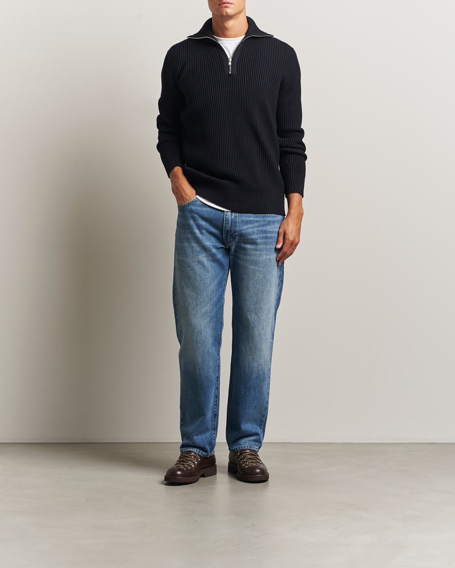 Herren | Pullover | S.N.S. Herning | Fender Short Zip Navy Blue